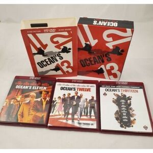 Ocean's Eleven + Twelve + Thirteen Oceans 11 12 13  HD DVD Trilogy Clooney Pitt